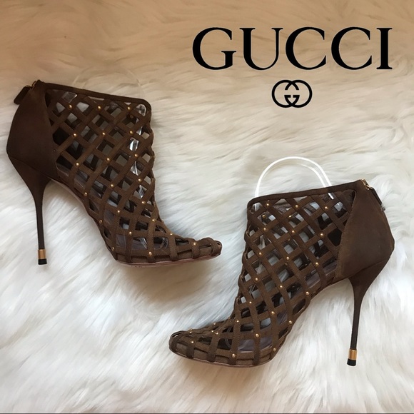 Gucci Shoes - ⭕️SOLD⭕️ GUCCI Embellished Cage Booties Sandals